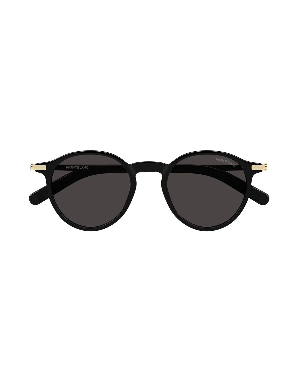 Montblanc Black Mb0461S 001 Sunglasses Injected Round for men