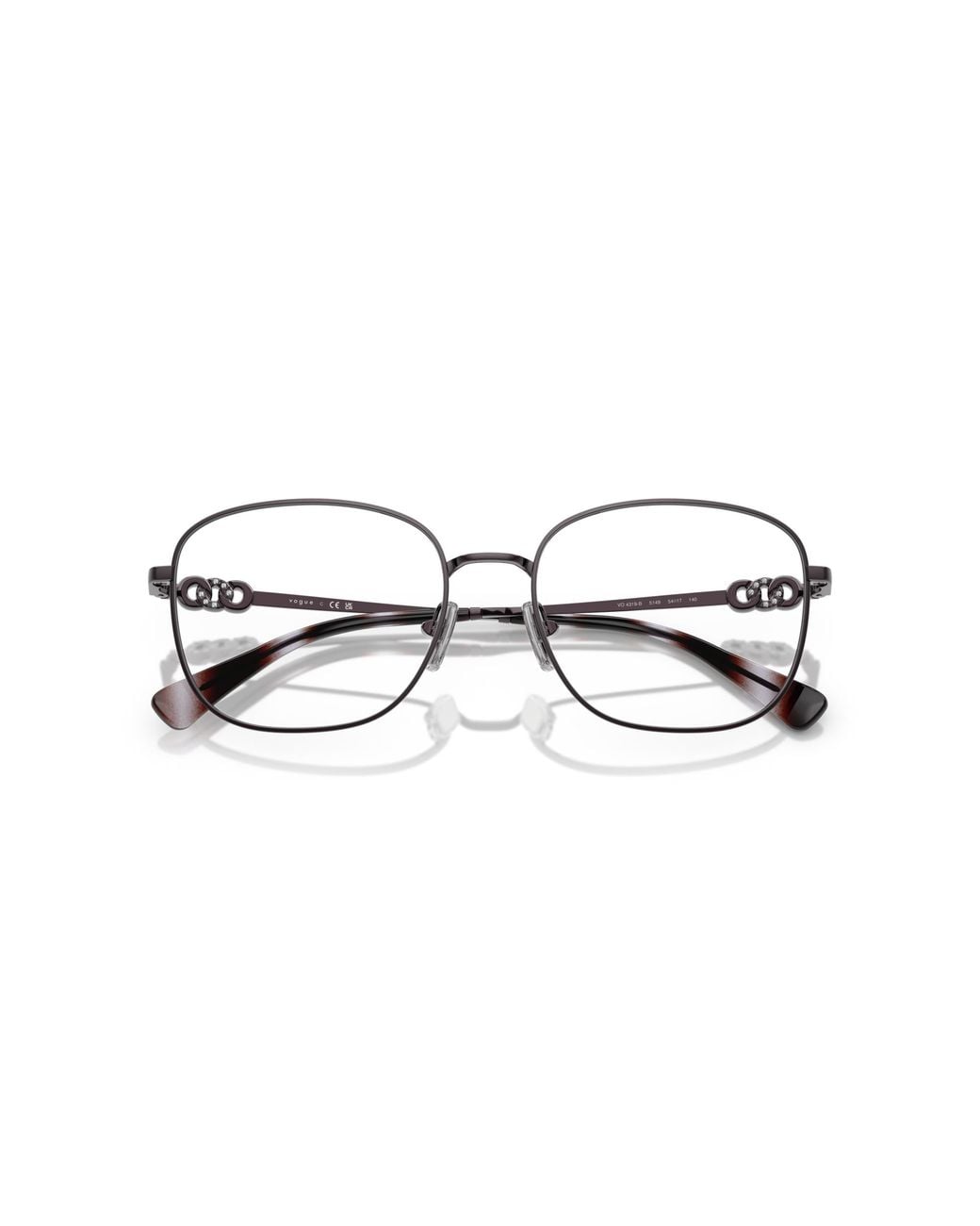 Vogue Eyewear Black Vo4319B 5149 Optical Frames Metal Squared Normal