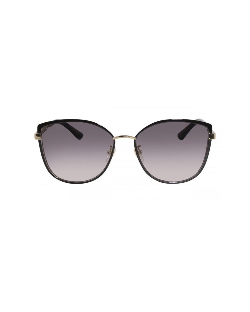 Gucci Black Gg0589Sk 001 Sunglasses Metal Cat Eye Normal Shaded