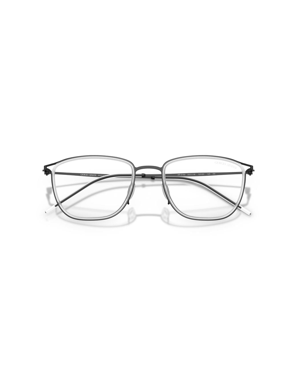 Giorgio Armani Black Ar6189 30011W Sunglasses Metal Transparent Pillow Normal for men