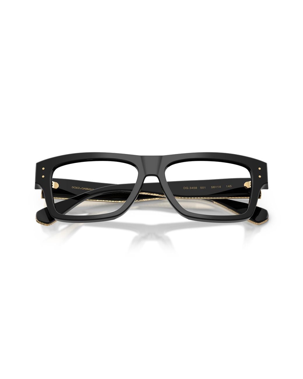 Dolce & Gabbana Black Dg3458 501 Optical Frames Acetate Transparent Squared Normal for men