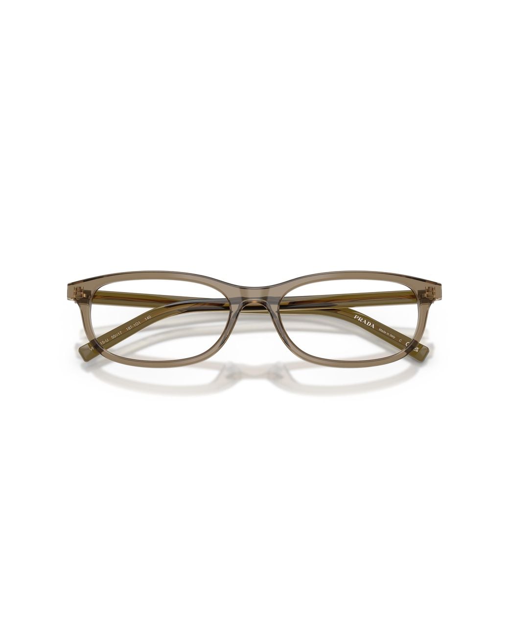 Prada Black Pr D15Vu 18T1O1 Optical Frames Acetate Transparent Geometric Normal