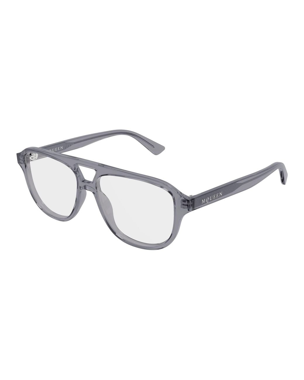 McQueen Black Am0574O 005 Optical Frames Acetate Transparent Pilot