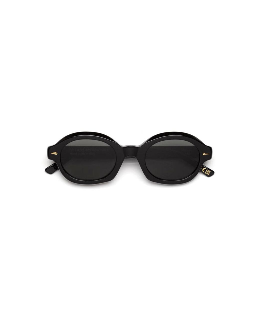 Retrosuperfuture Black D7Z Marzo Sunglasses Acetate Round Normal