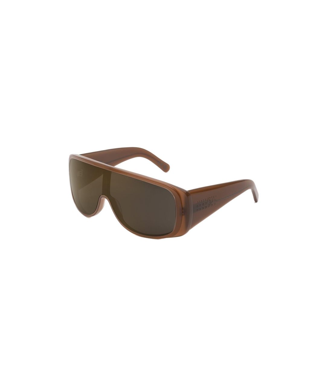 MM6 by Maison Margiela Black 5Vp Margiela Mm6 Mask Occhiali Da Sole Acetato Maschera Specchiato
