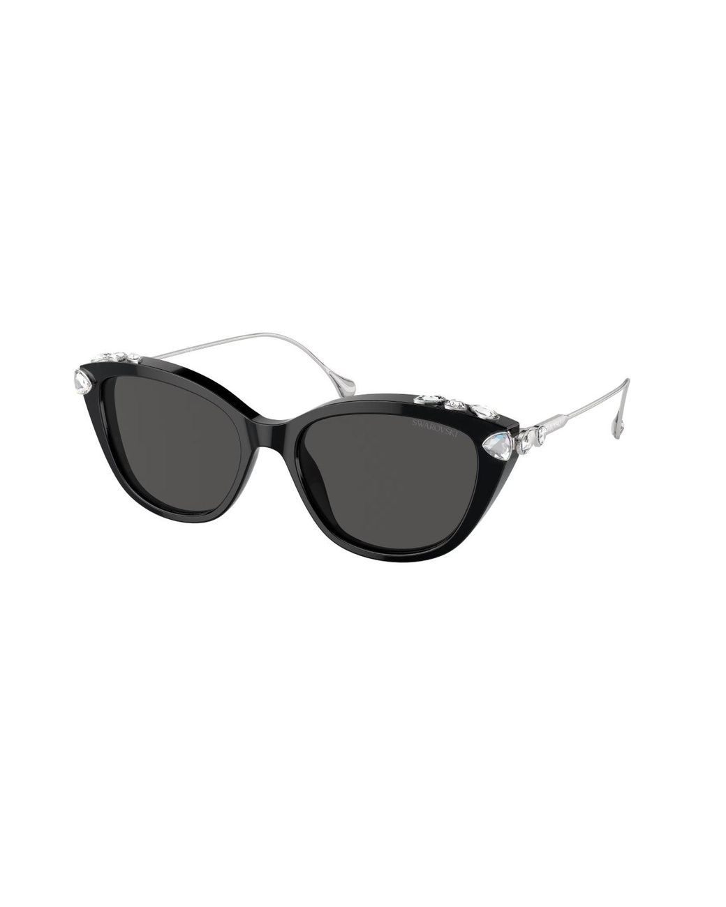Swarovski Black Sk6010 103887 Sunglasses Acetate Cat Eye Normal