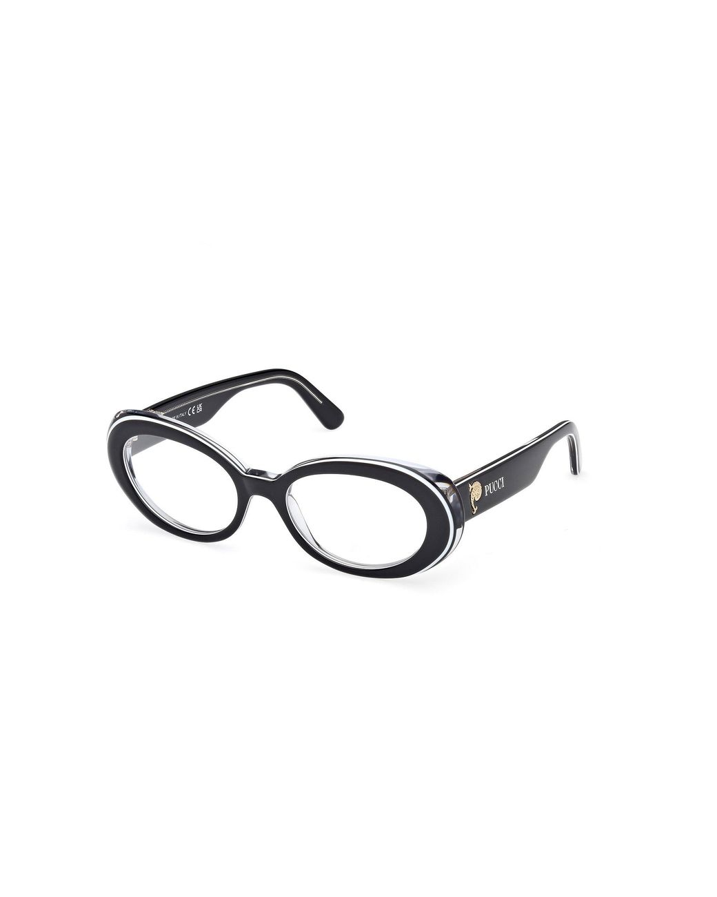 Emilio Pucci Black Ep5262 004 Optical Frames Acetate Round Normal