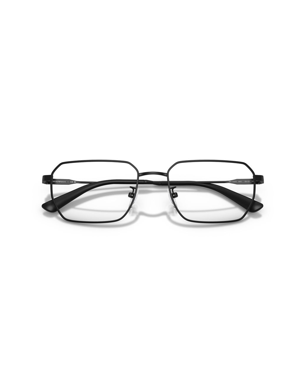Emporio Armani Black Ea1187Td 3001 Optical Frames Titanium Transparent Round Normal for men