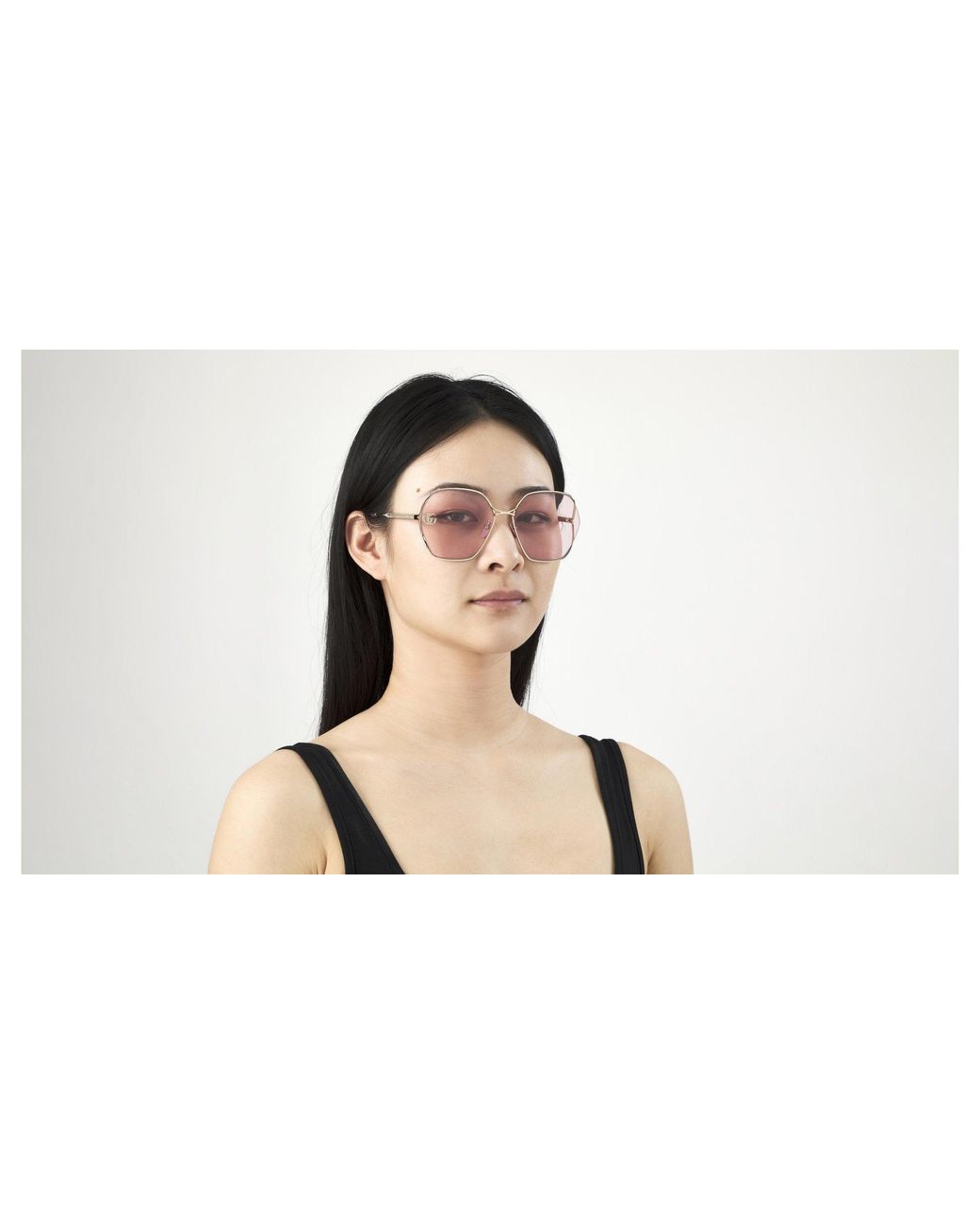 Gucci Black Gg0818Sa 003 Sunglasses Metal Geometric Normal