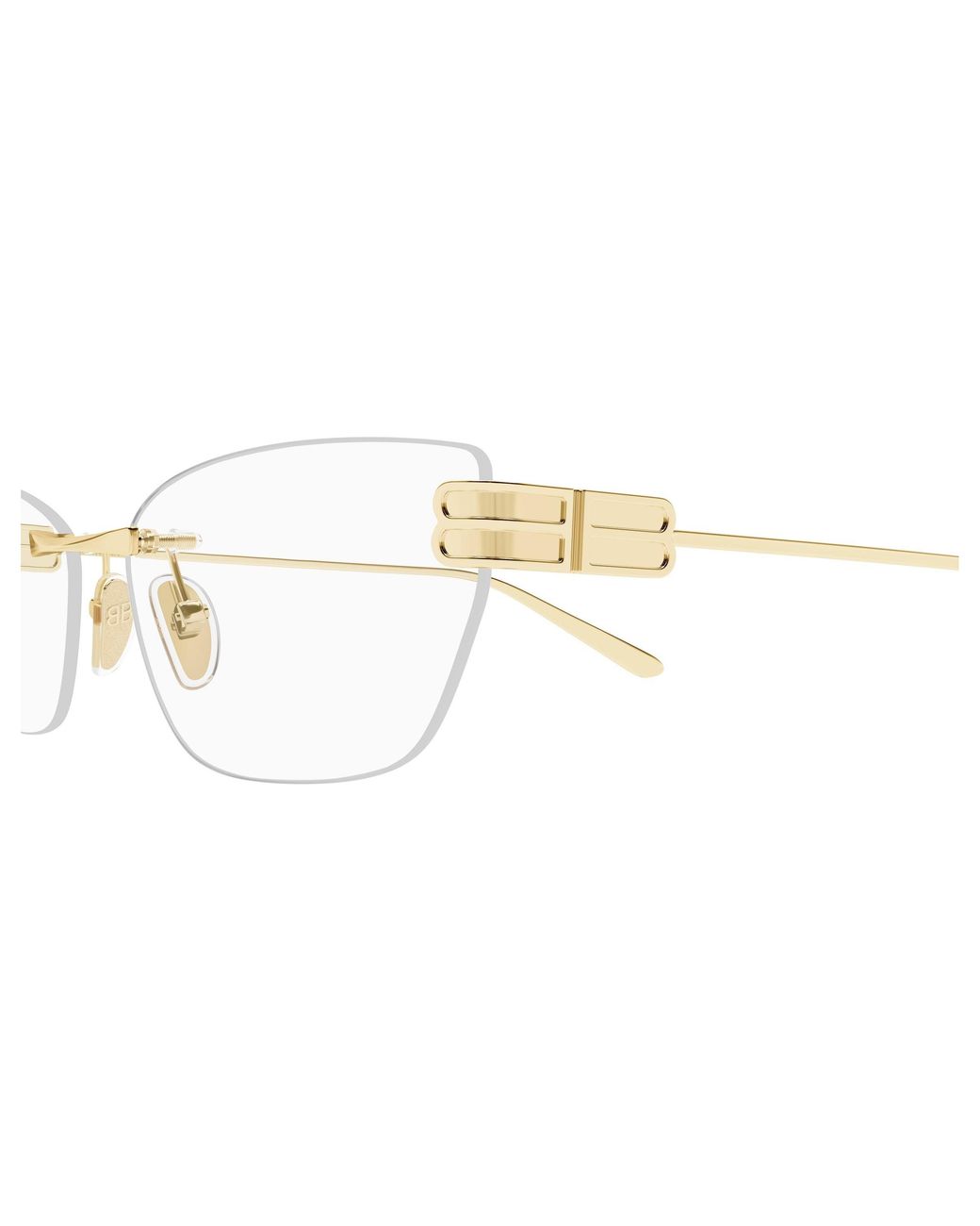 Balenciaga Black Bb0490O 004 Optical Frames Metal Transparent Squared