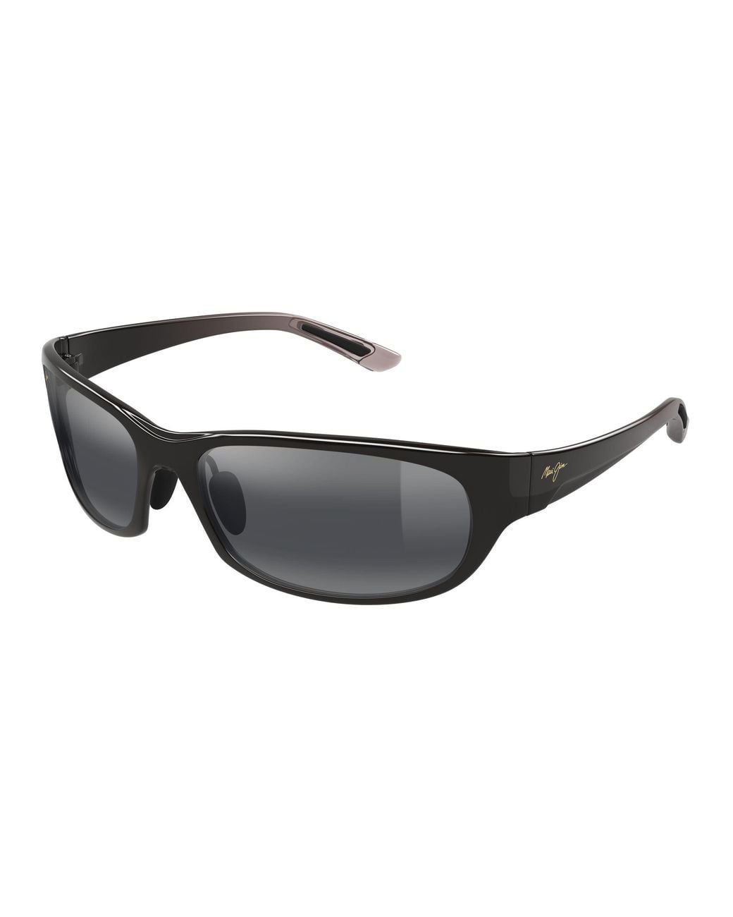 Maui Jim Black Mj0417S 001 Occhiali Da Sole Iniettato Grigio Squadrata