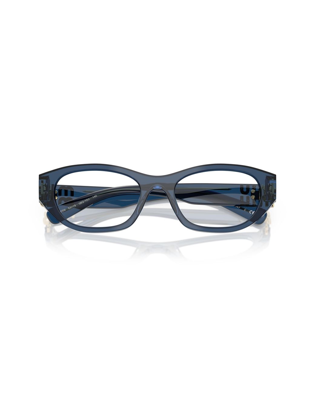 Miu Miu Black Mu 03Wv 08Q1O1 Optical Frames Acetate Transparent Geometric Normal