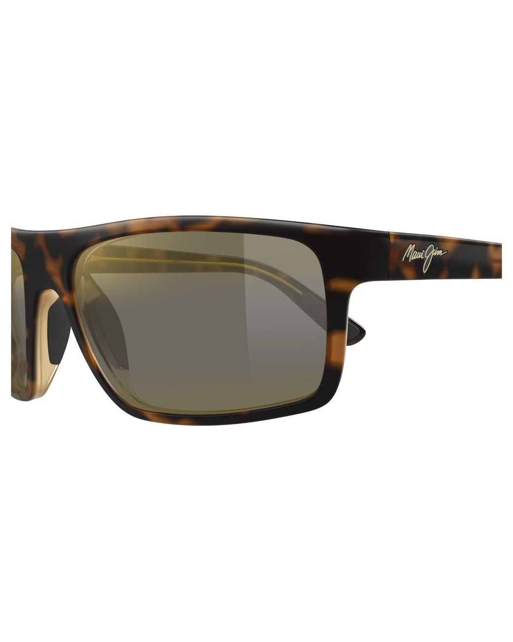 Maui Jim Black Mj0746S 003 Occhiali Da Sole Iniettato Bronzo Squadrata