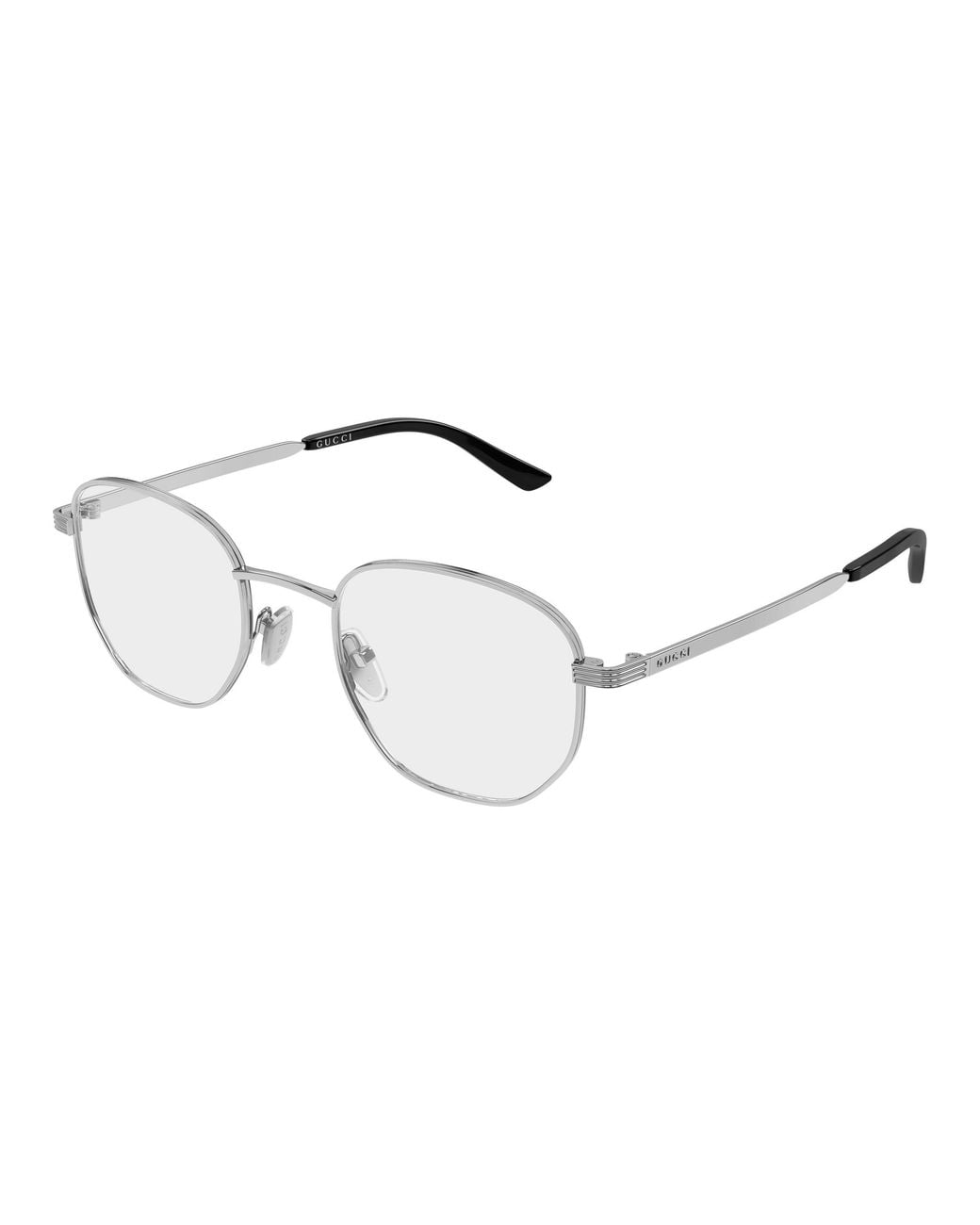 Gucci Black Gg2224O 001 Optical Frames Metal Transparent Round