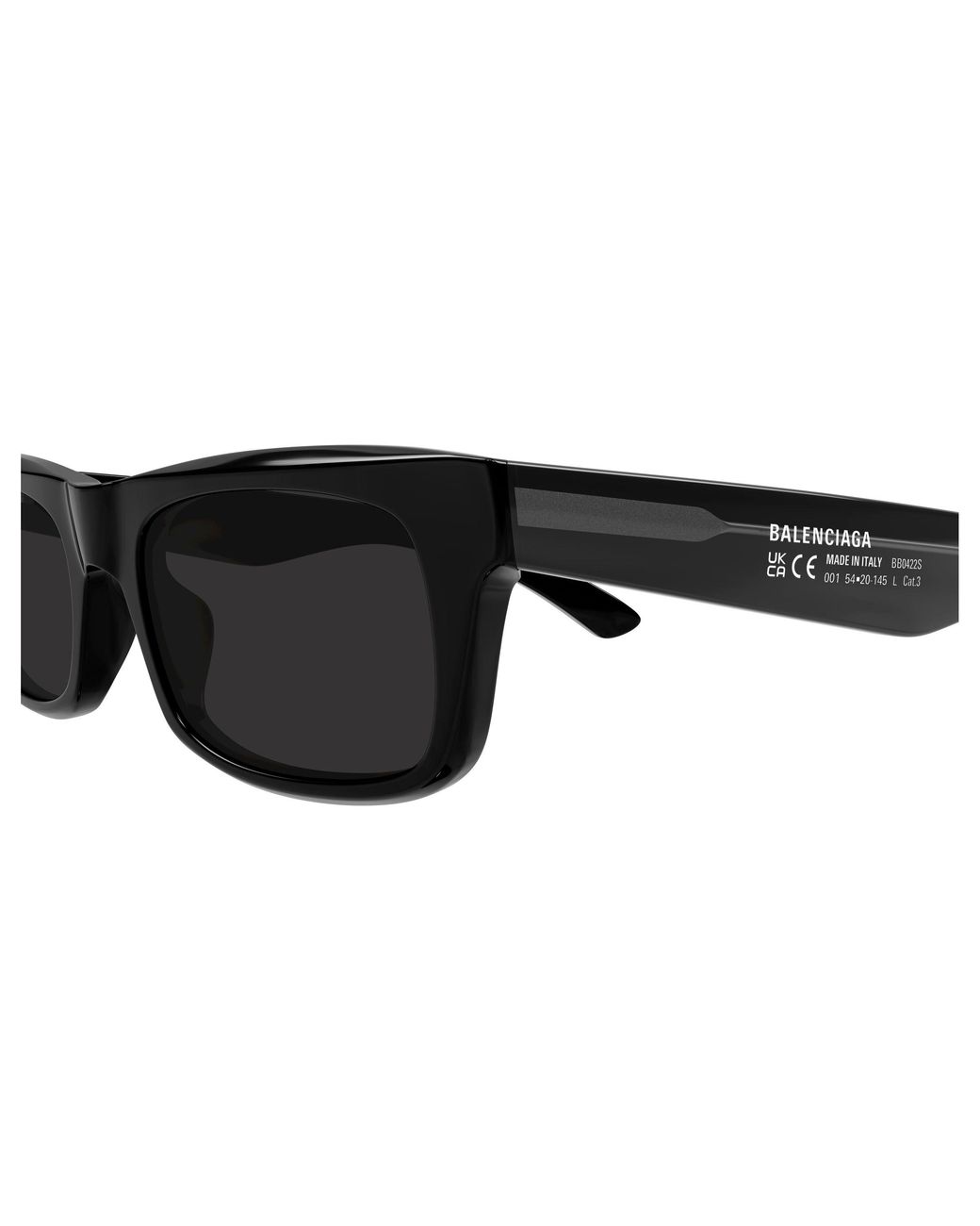 Balenciaga Black Bb0422S 001 Sunglasses Acetate Squared for men