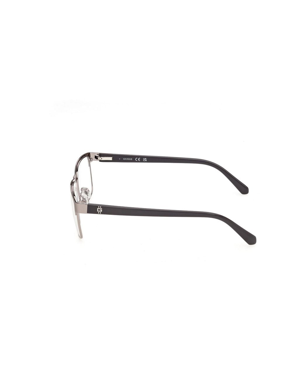 Guess Black Gu50450 11 Optical Frames Metal Squared Normal for men