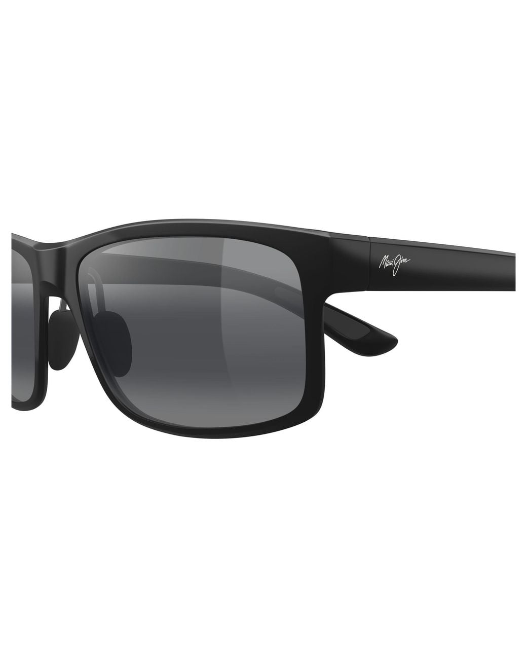 Maui Jim Black Mj0439S 001 Occhiali Da Sole Iniettato Grigio Squadrata