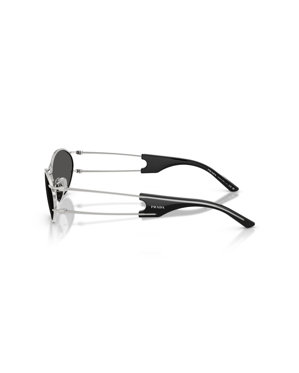 Prada Black Pr D61S 1Bc08Z Sunglasses Metal Round Normal