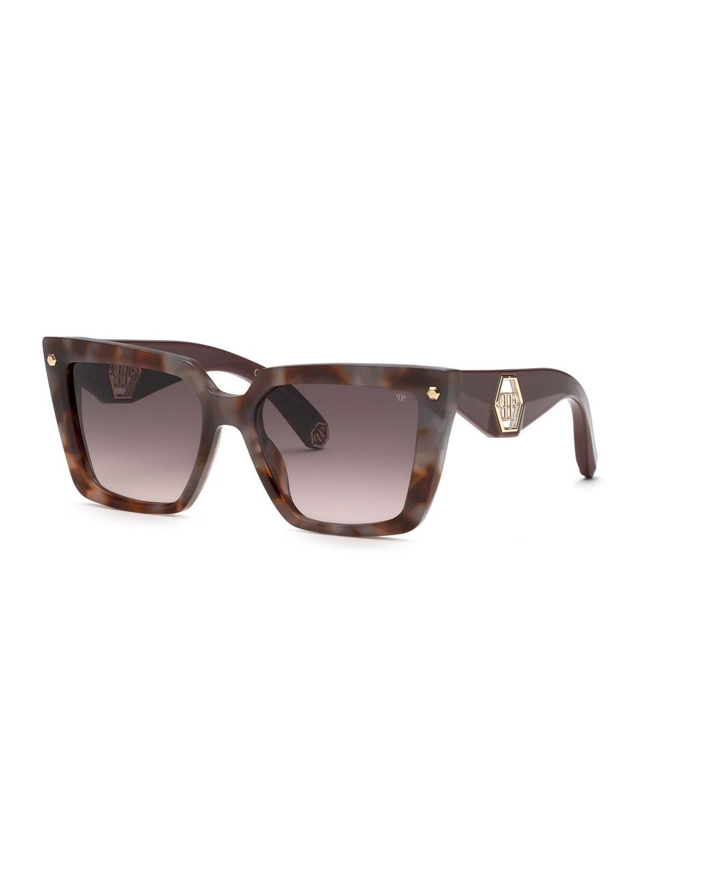 Philipp Plein Black Spp178 Plein Muse 03Ka Sunglasses Acetate Squared Normal Nuanced