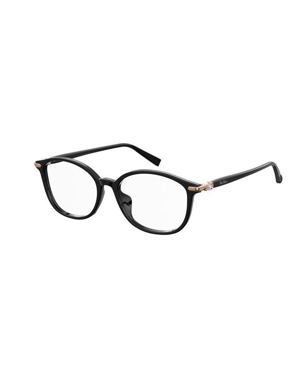 Max Mara Black Mm 1403/F 807 Optical Frames Outlet Plastic Round