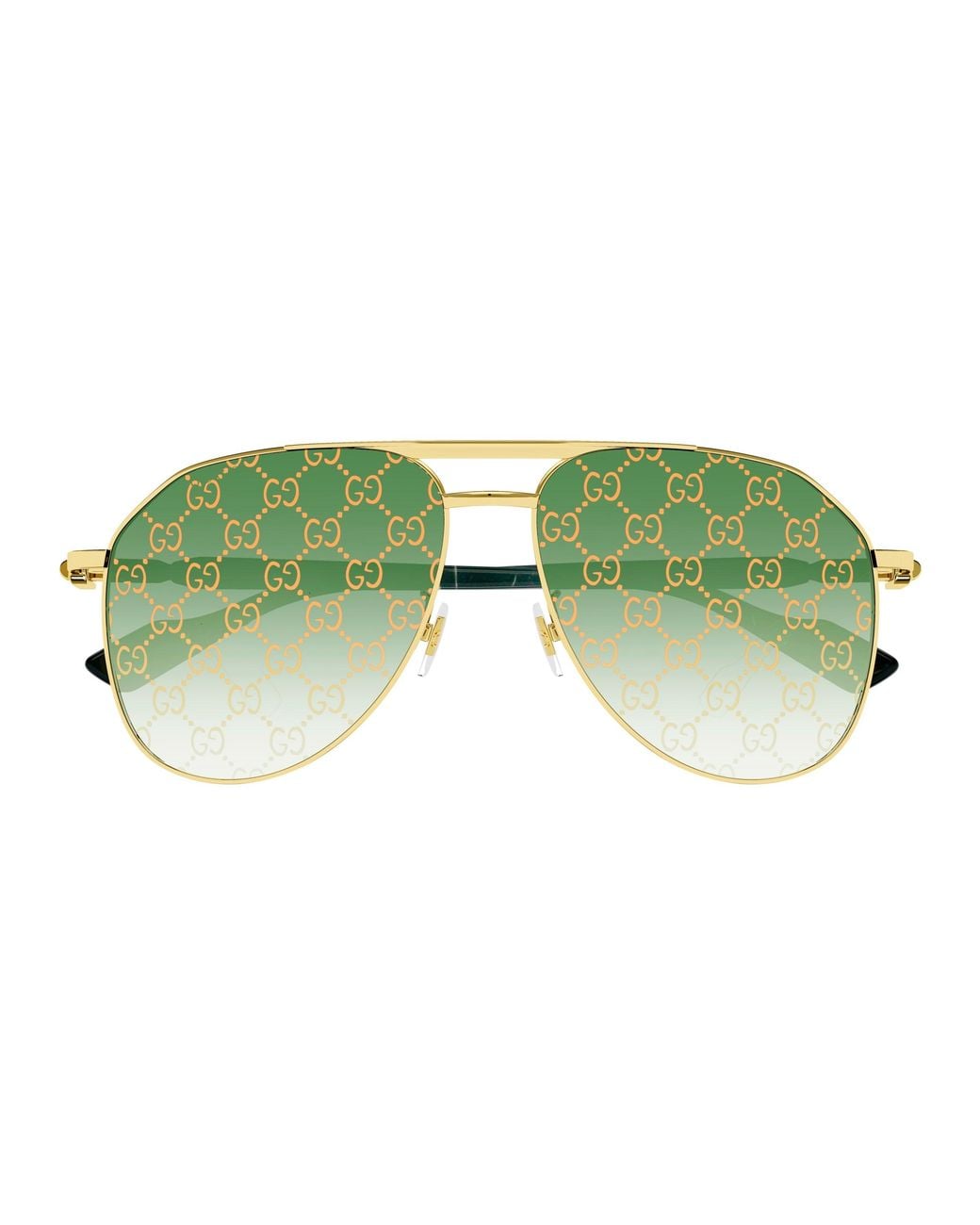Gucci Black Gg1220S 004 Sunglasses Metal Pilot Decoration Mirror for men