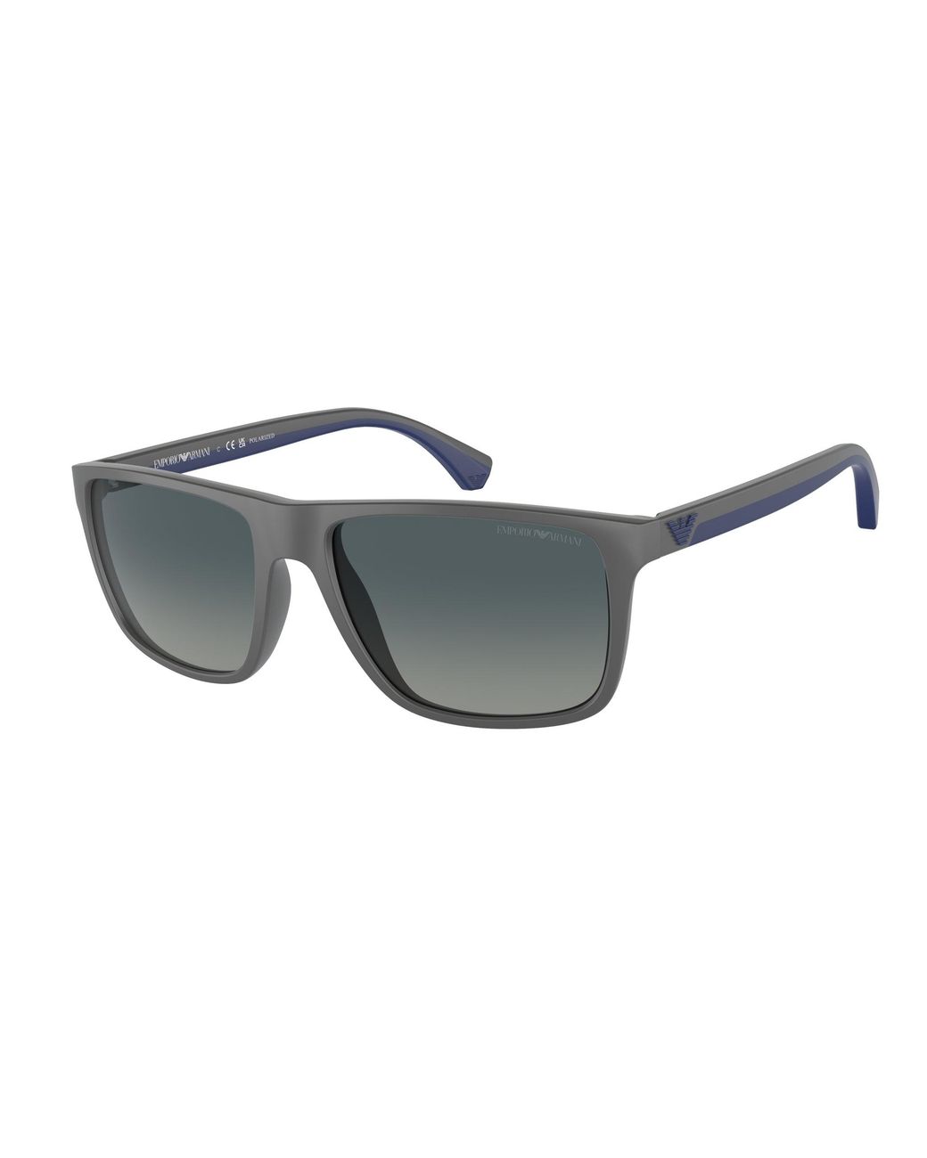 Emporio Armani Black Ea4033 50604U Sunglasses Injected Squared Polarized Shaded for men