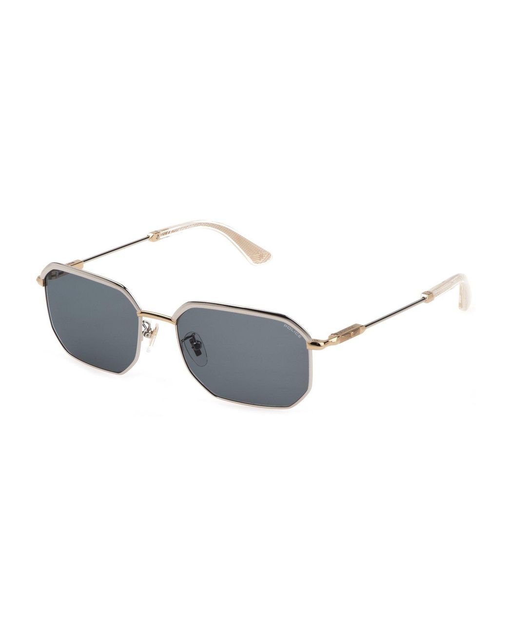 Police Black Splf73 Horizon 2 0544 Sunglasses Metal Squared Normal for men