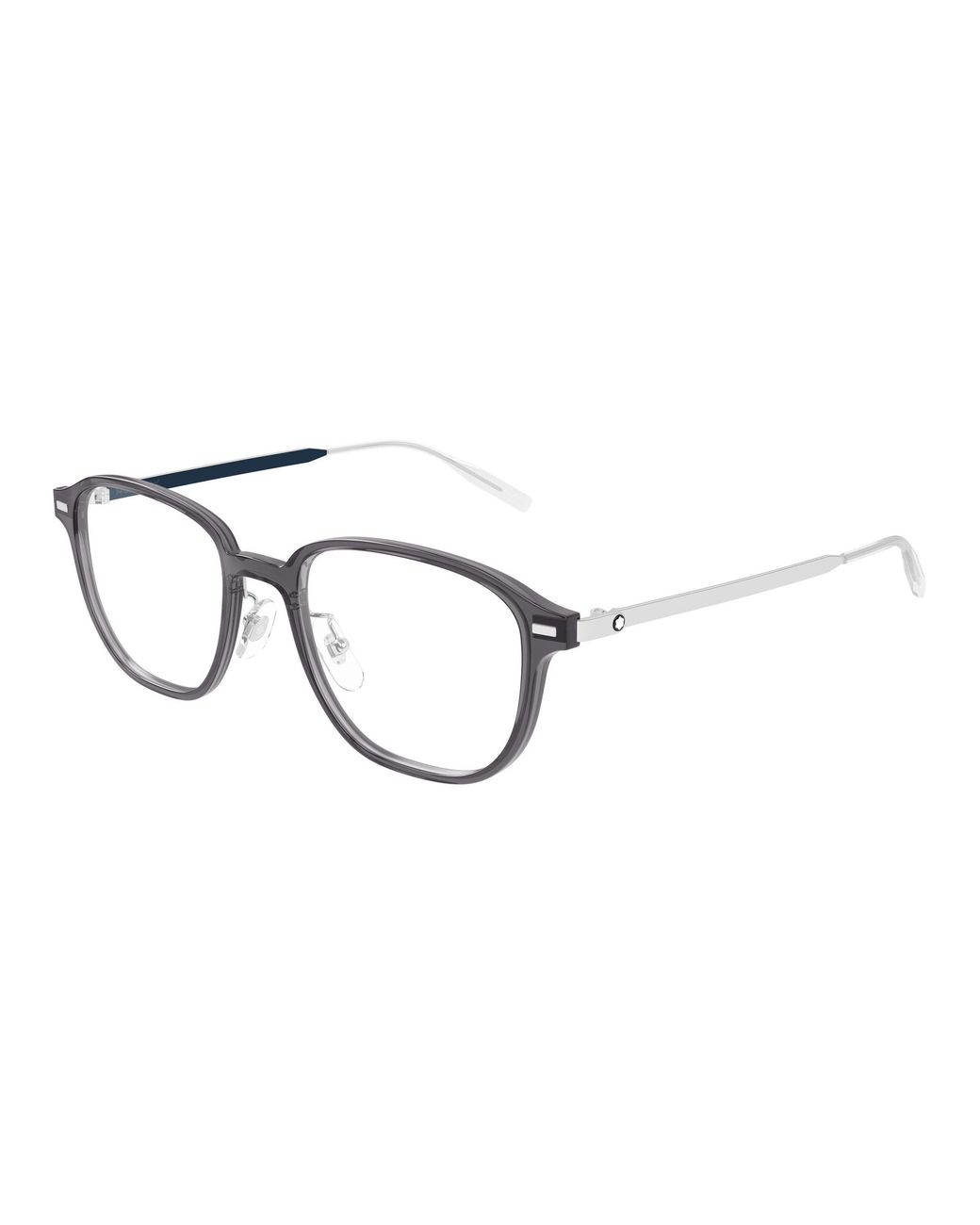 Montblanc Black Mb0466Oa 004 Optical Frames Injected Transparent Geometric for men