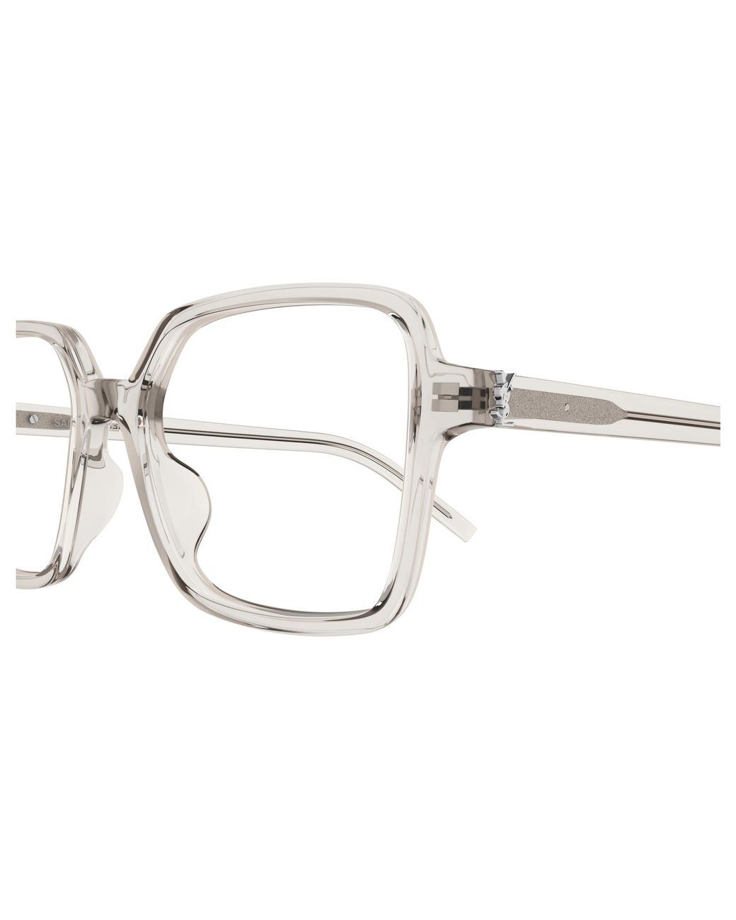 Saint Laurent Black Sl M139 004 Optical Frames Acetate Transparent Squared