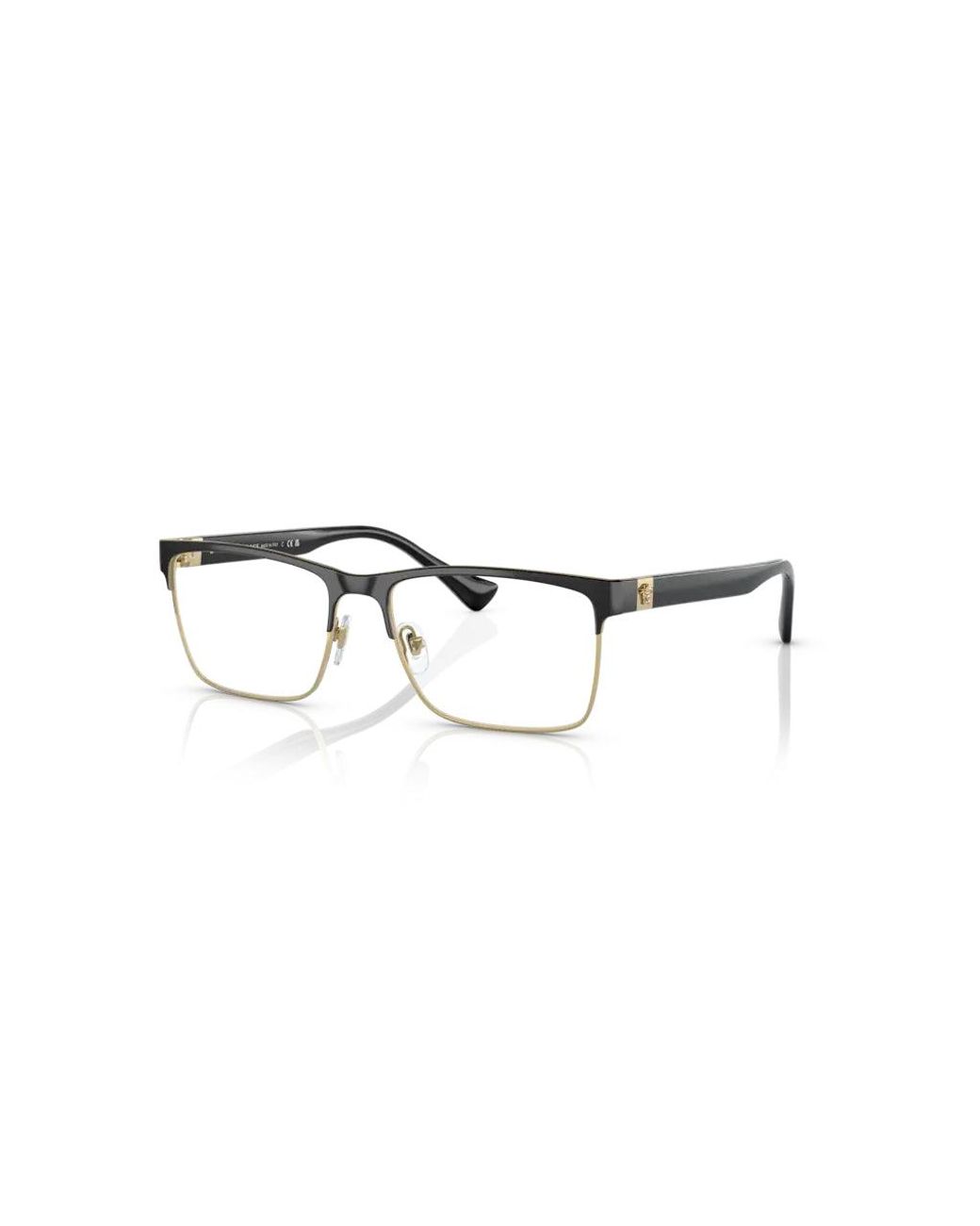 Versace Black Ve1285 1443 Optical Frames Metal Squared Normal for men