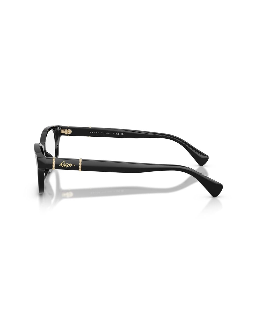 Ralph Lauren Black Ra7201U 5001 Optical Frames Acetate Transparent Squared Normal