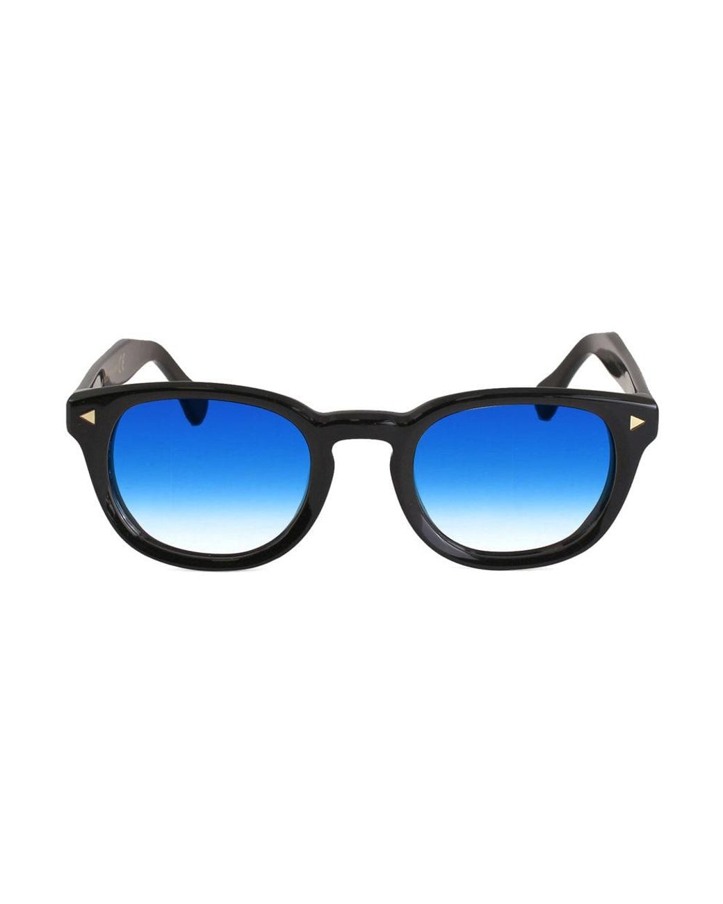 Xlab Blue Panama Sunglasses Acetate Light Round Nuanced