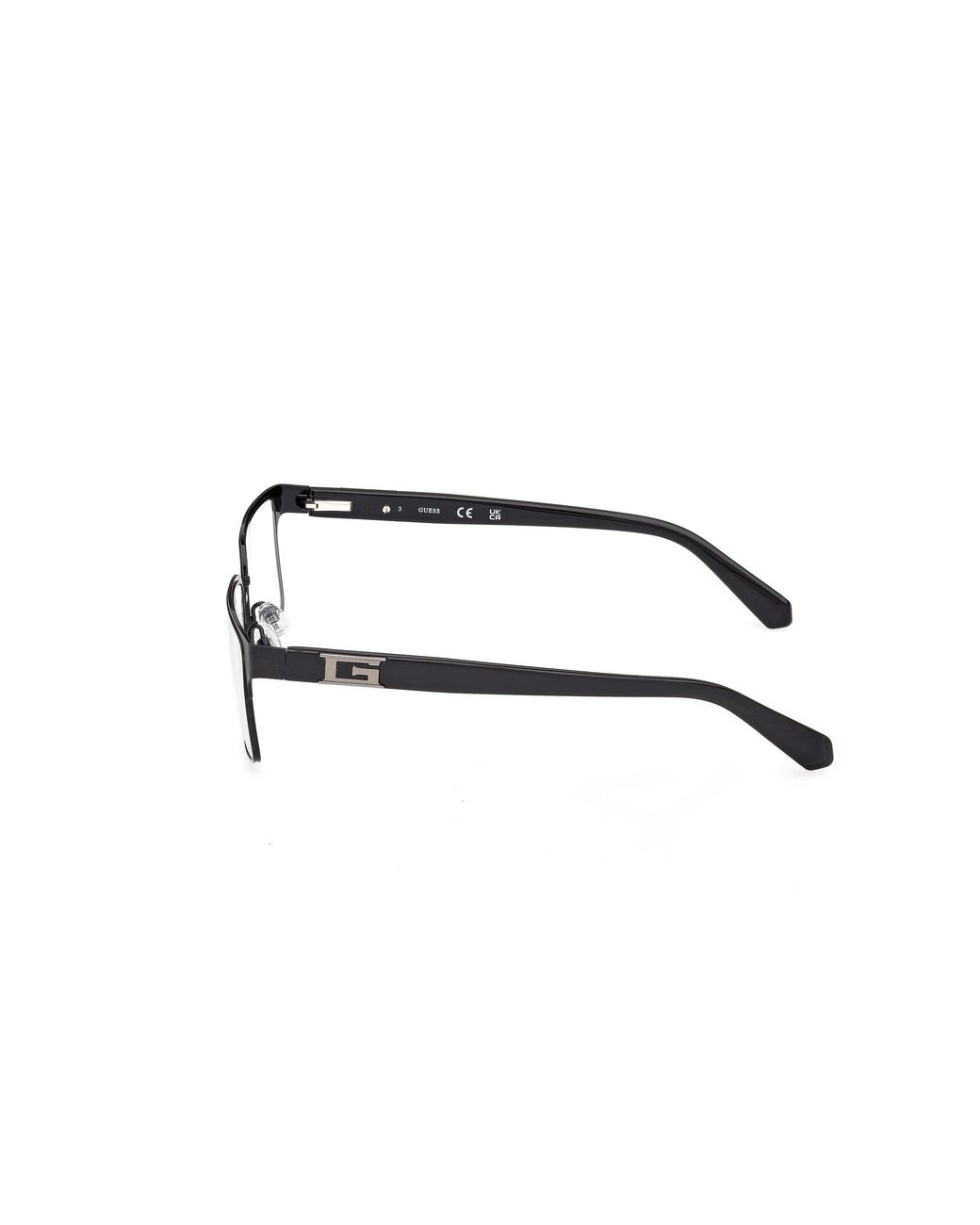 Guess Black Gu50370 002 Optical Frames Metal Squared Normal for men