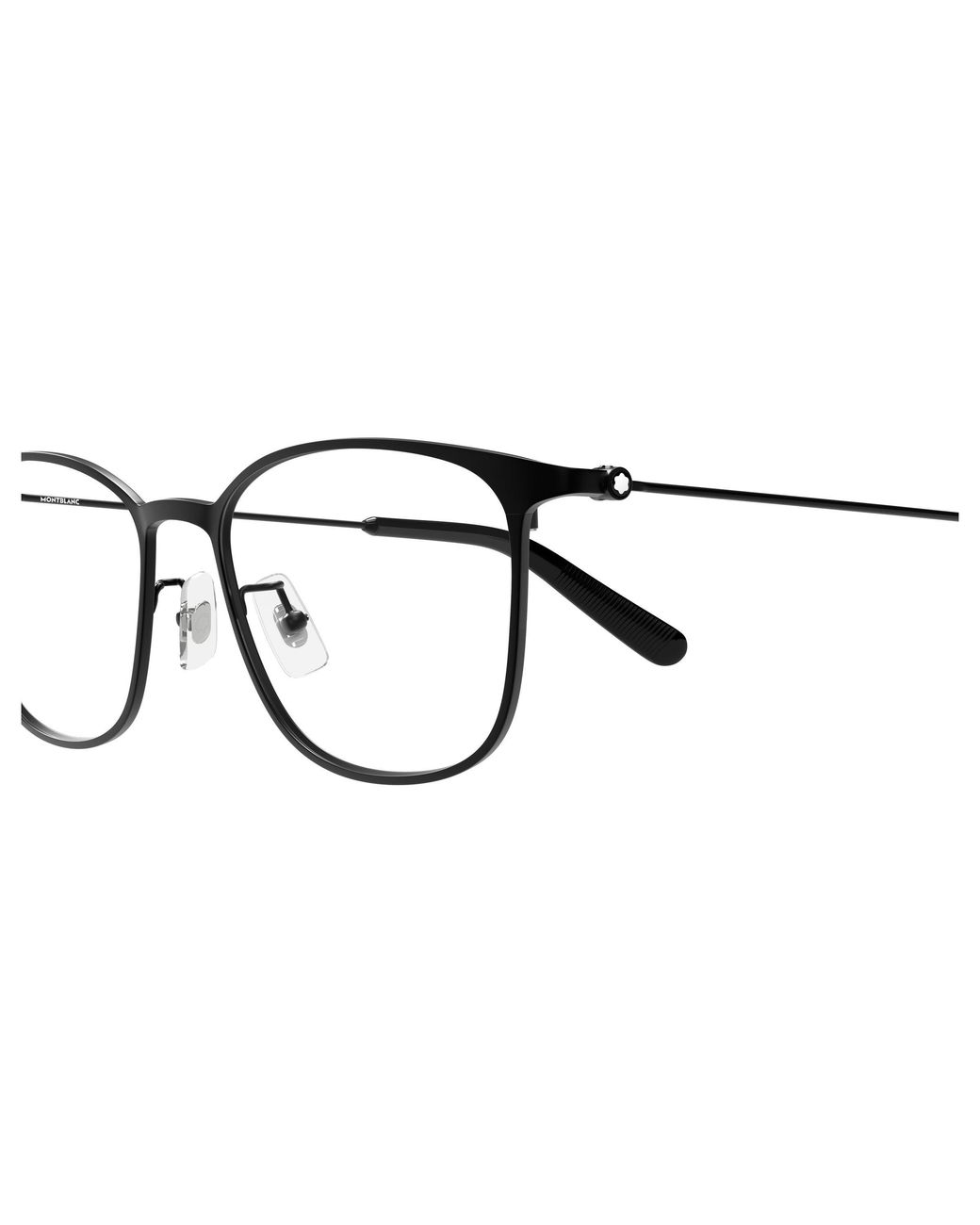 Montblanc Black Mb0463Ol 006 Optical Frames Metal Transparent Squared for men