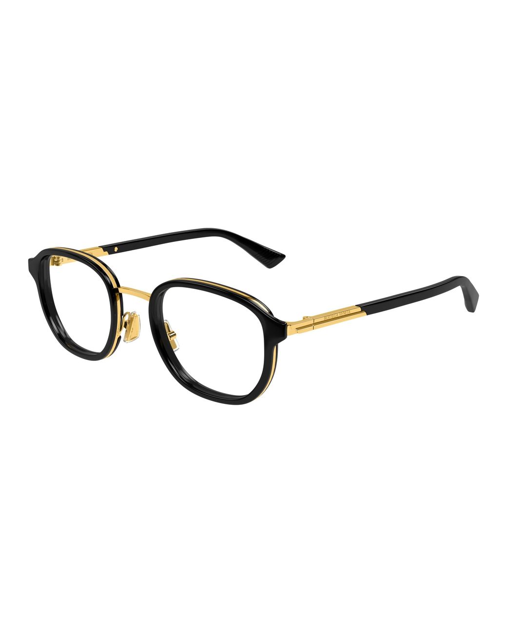 Bottega Veneta Black Bv1376O 002 Optical Frames Acetate Transparent Round for men