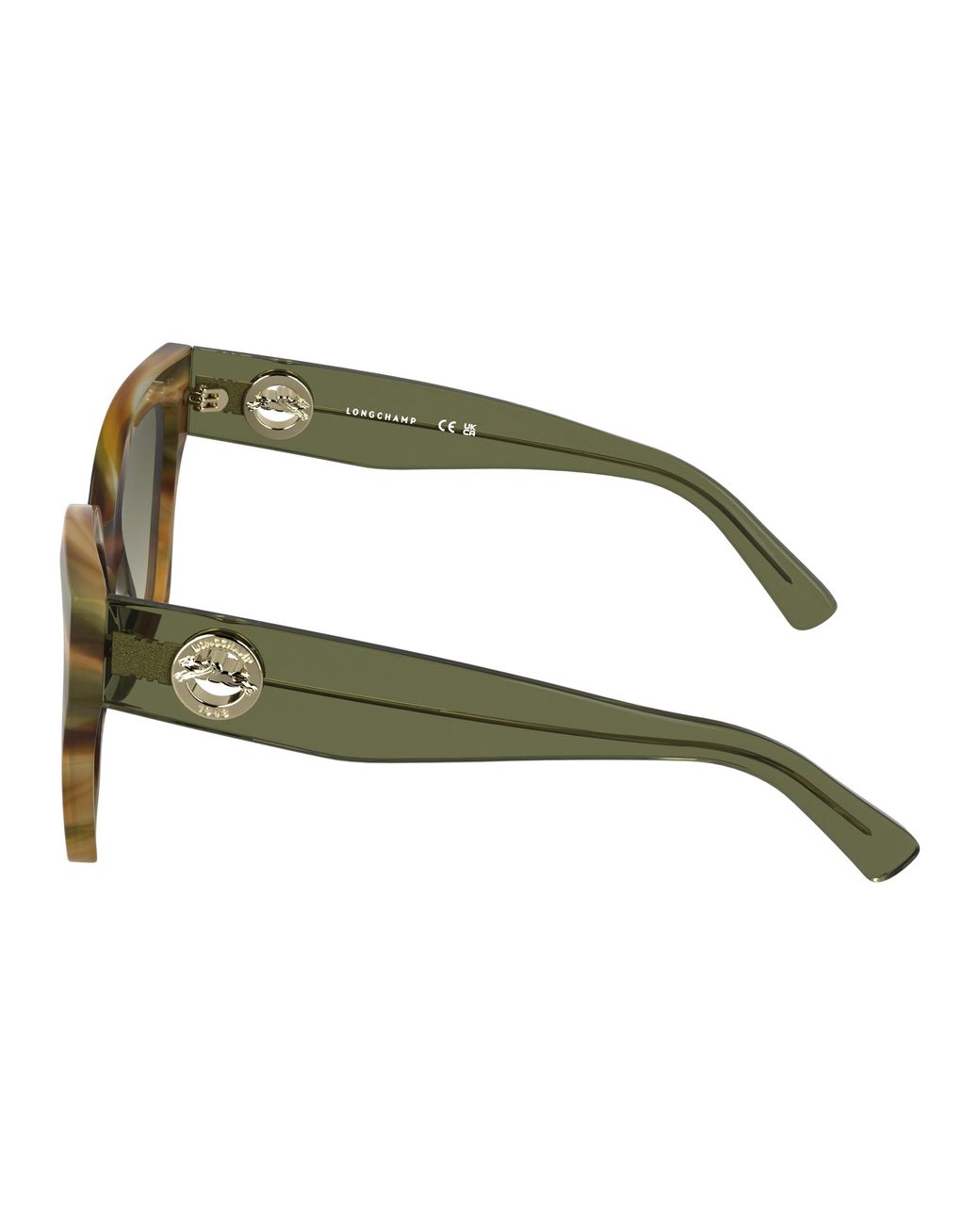 Longchamp Green Lo717S 324 Sunglasses Acetate Squared Normal Nuanced