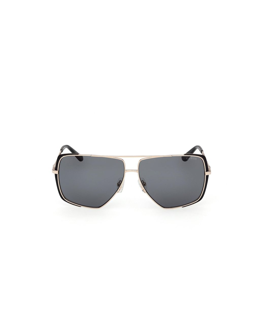 Guess Black Gu00220 02A Sunglasses Metal Smoke Squared Normal