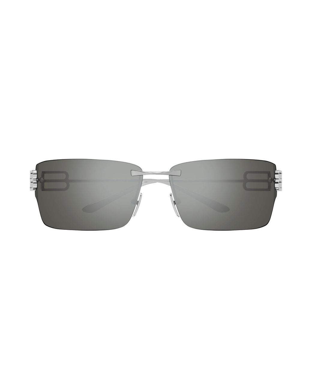 Balenciaga Black Bb0485Sa 003 Sunglasses Metal Squared