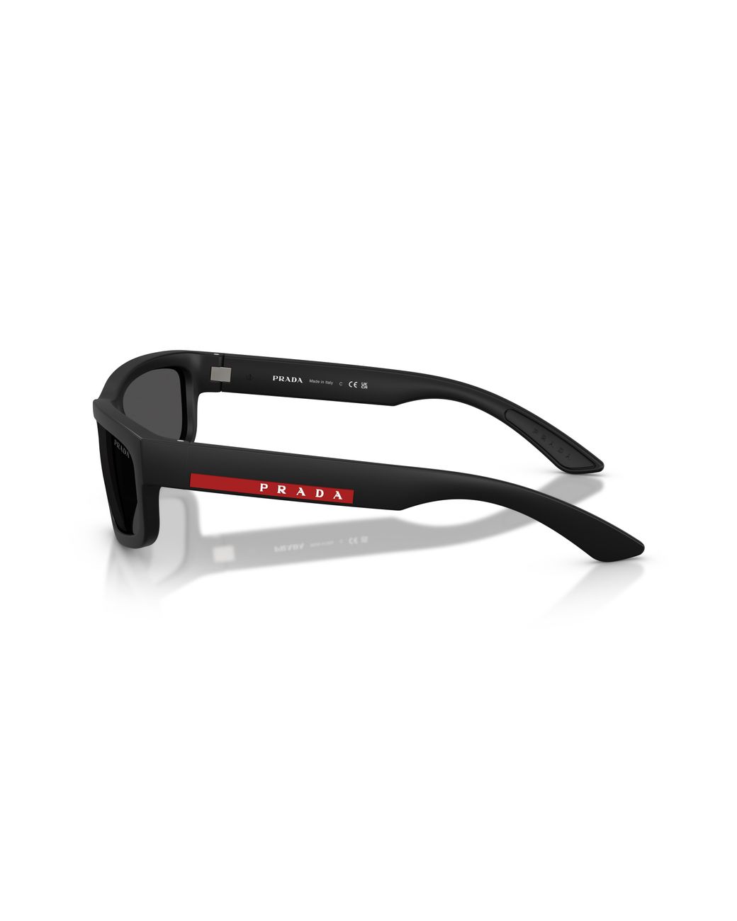 Prada Linea Rossa Black Ps 05Zs Dg006F Sunglasses Injected Squared Normal for men