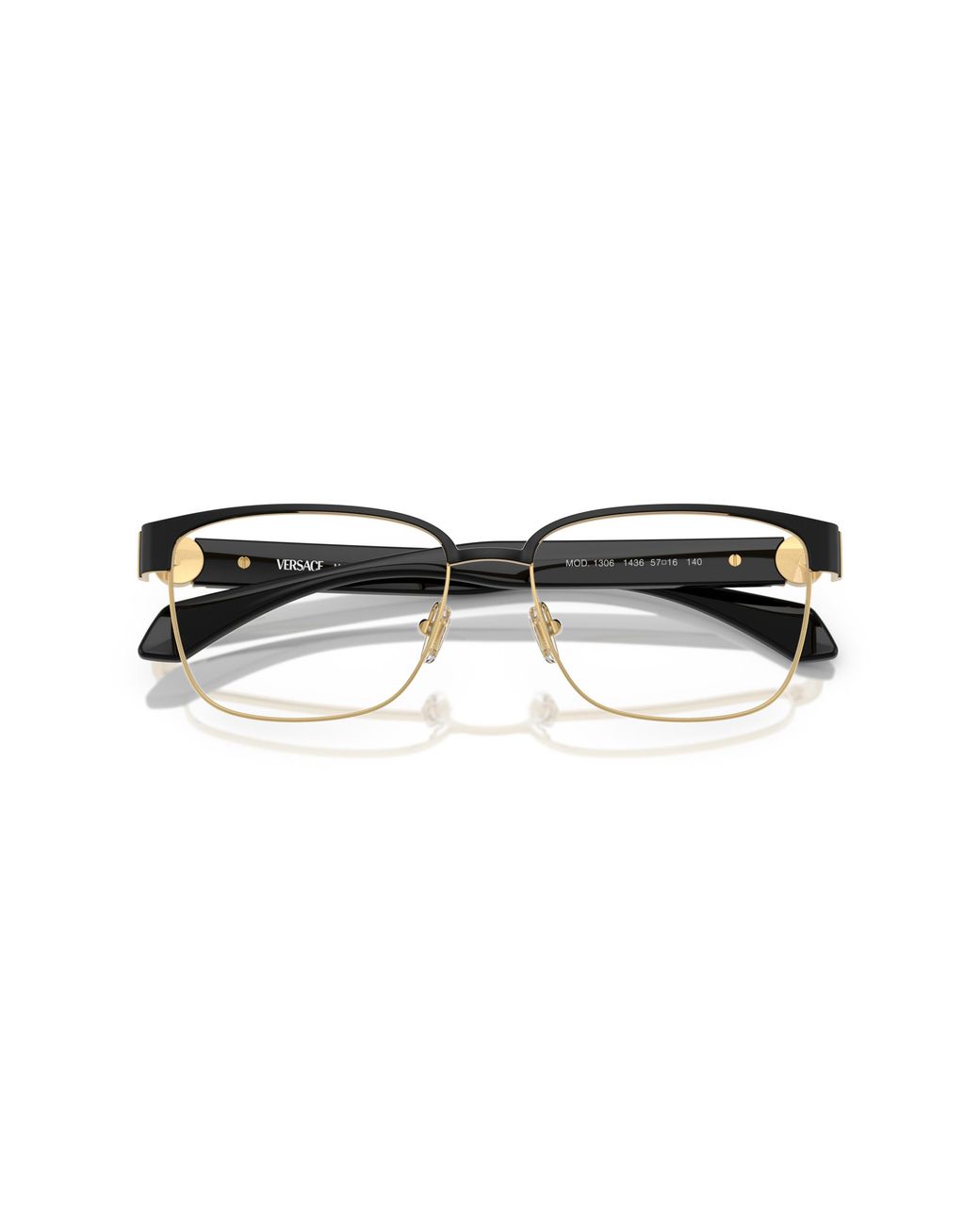 Versace Black Ve1306 1436 Optical Frames Metal Pillow Normal for men