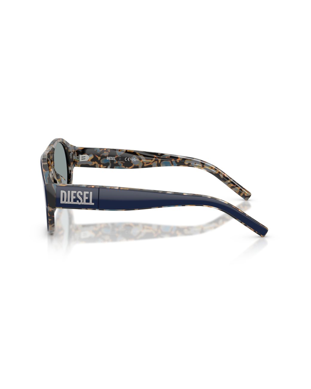 DIESEL Black Dl2023U 2070/1 Sunglasses Acetate Round Normal