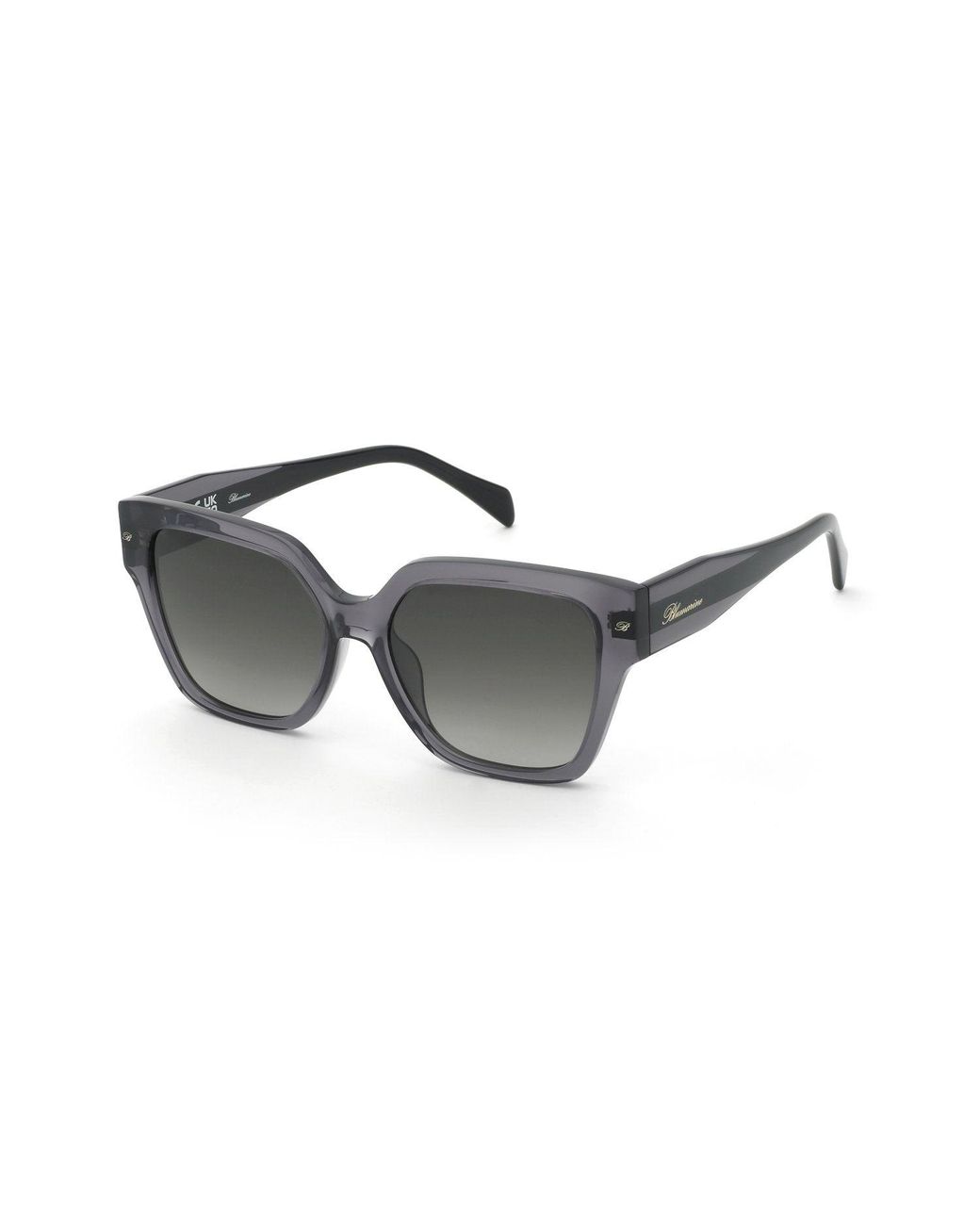 Blumarine Black Sbm905 0Aau Sunglasses Acetate Smoke Squared Normal Nuanced