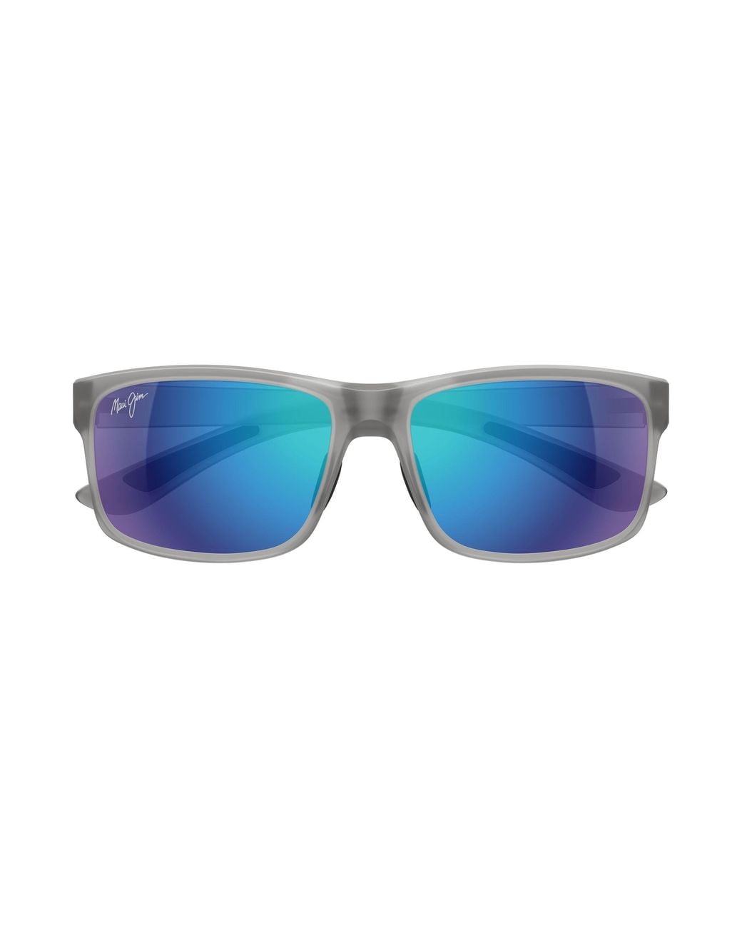 Maui Jim Black Mj0439S 002 Occhiali Da Sole Iniettato Blu Squadrata