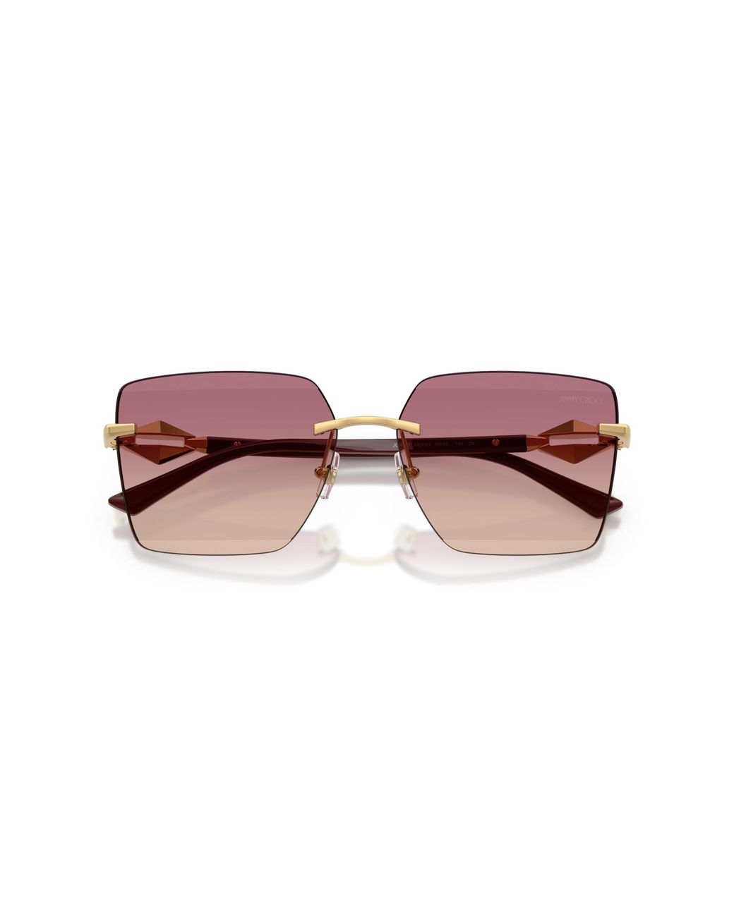 Jimmy Choo Black Jc4018 302413 Sunglasses Metal Squared Normal Shaded