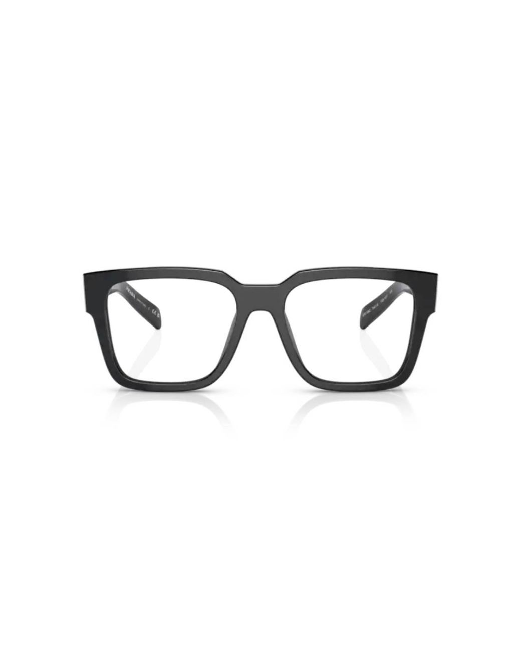 Prada Black Pr 08Zv 1Ab1O1 Optical Frames Acetate Squared Normal for men