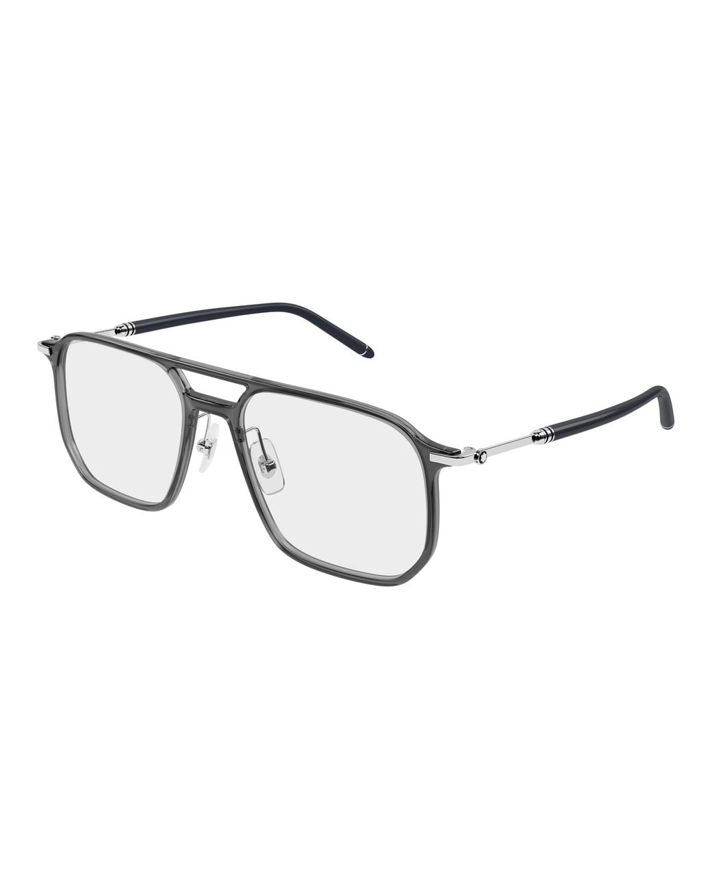 Montblanc Black Mb0522O 002 Optical Frames Injected Transparent Pilot for men