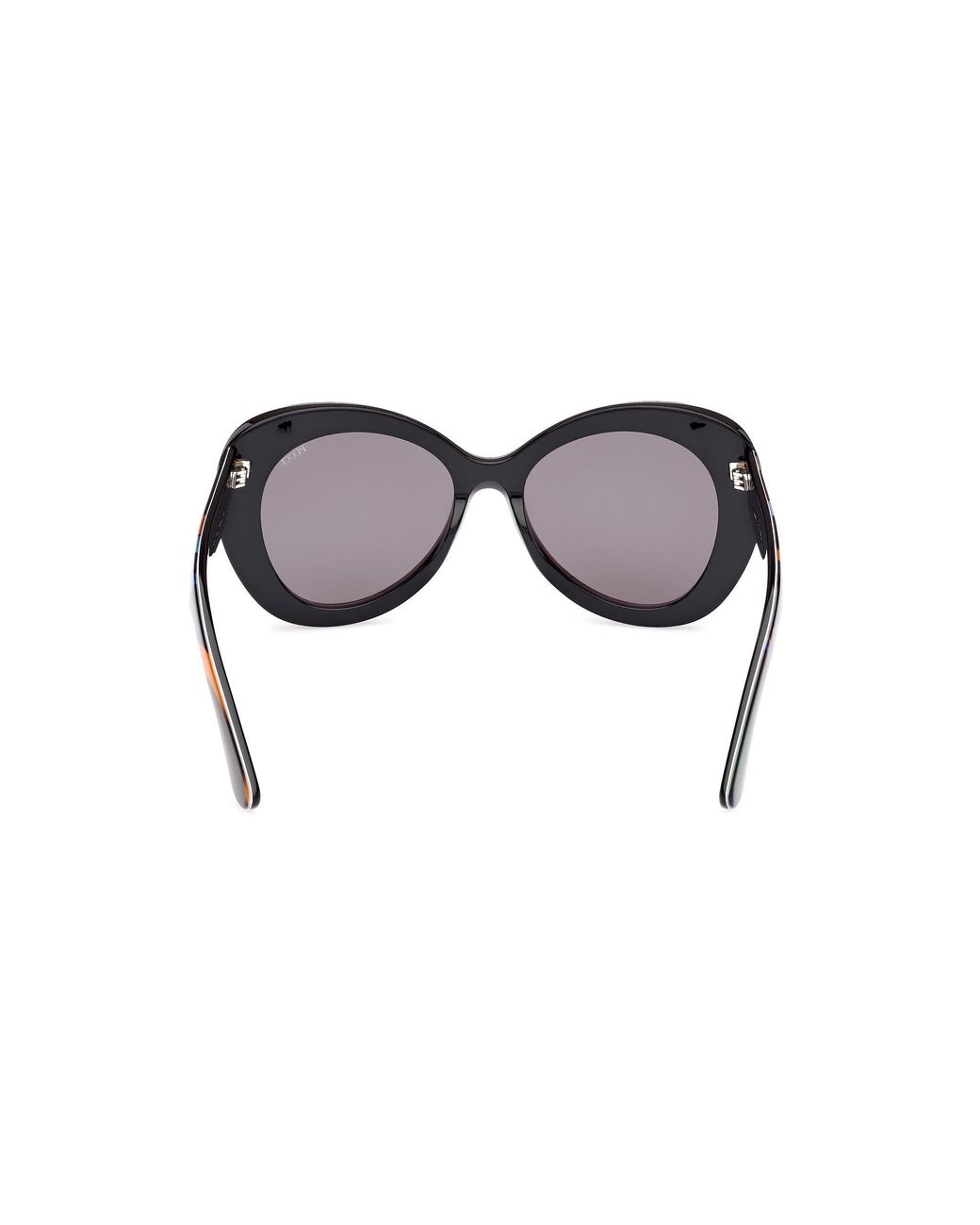 Emilio Pucci Black Ep0232 99A Sunglasses Acetate Smoke Round Normal