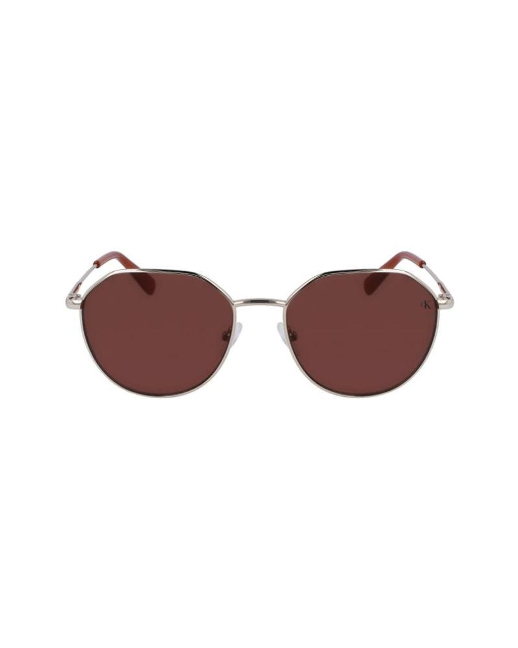 Calvin Klein Black Ckj23201S 717 Sunglasses Metal Bordeaux Round Normal Normal