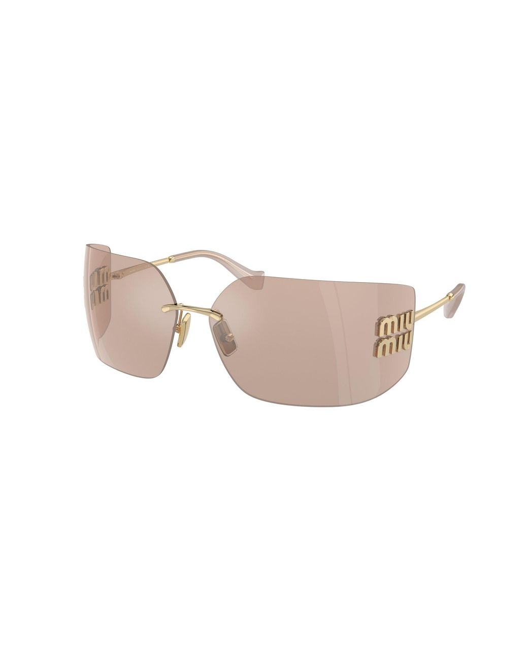Miu Miu Black Mu 54Ys Zvn20F Sunglasses Metal Geometric Normal Mirror
