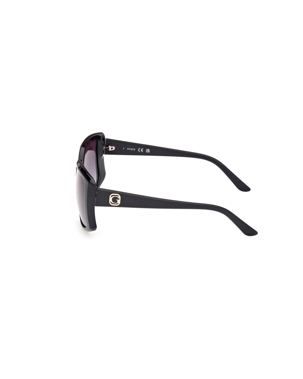 Guess Black Gu00097 01B Sunglasses Injected Smoke Squared Normal Shaded
